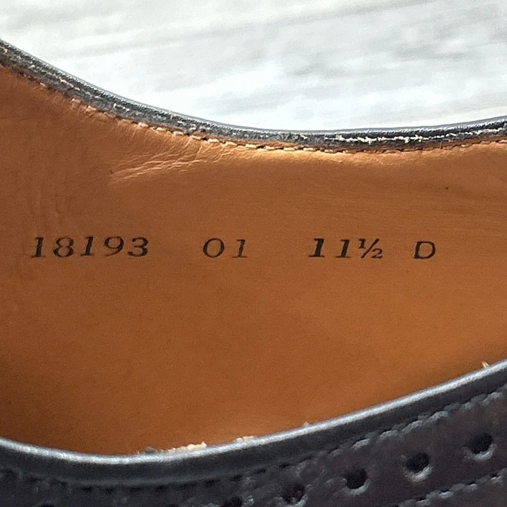 Florsheim Imperial Oxford Black Leather Wingtip Shoes 18193 Men Size‎ 11.5D
